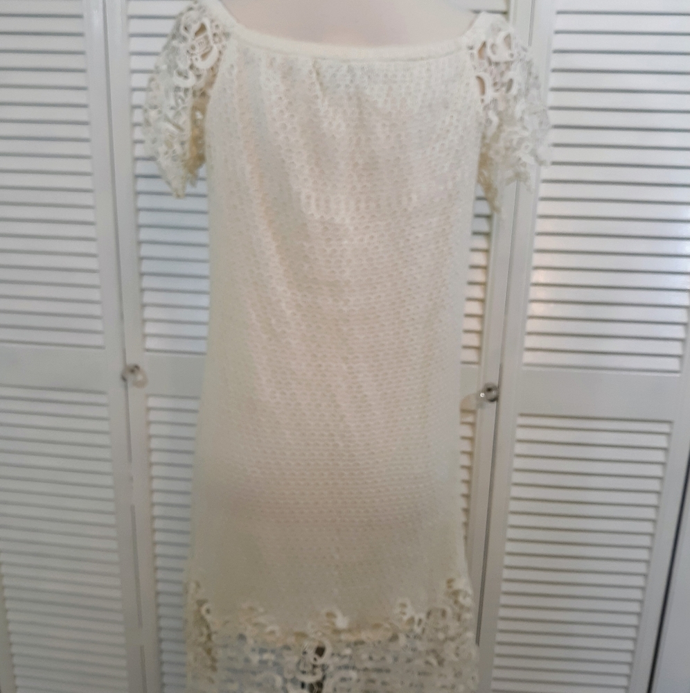 Flying tomato ivory lace shift dress sz small C2 - Picture 5 of 8